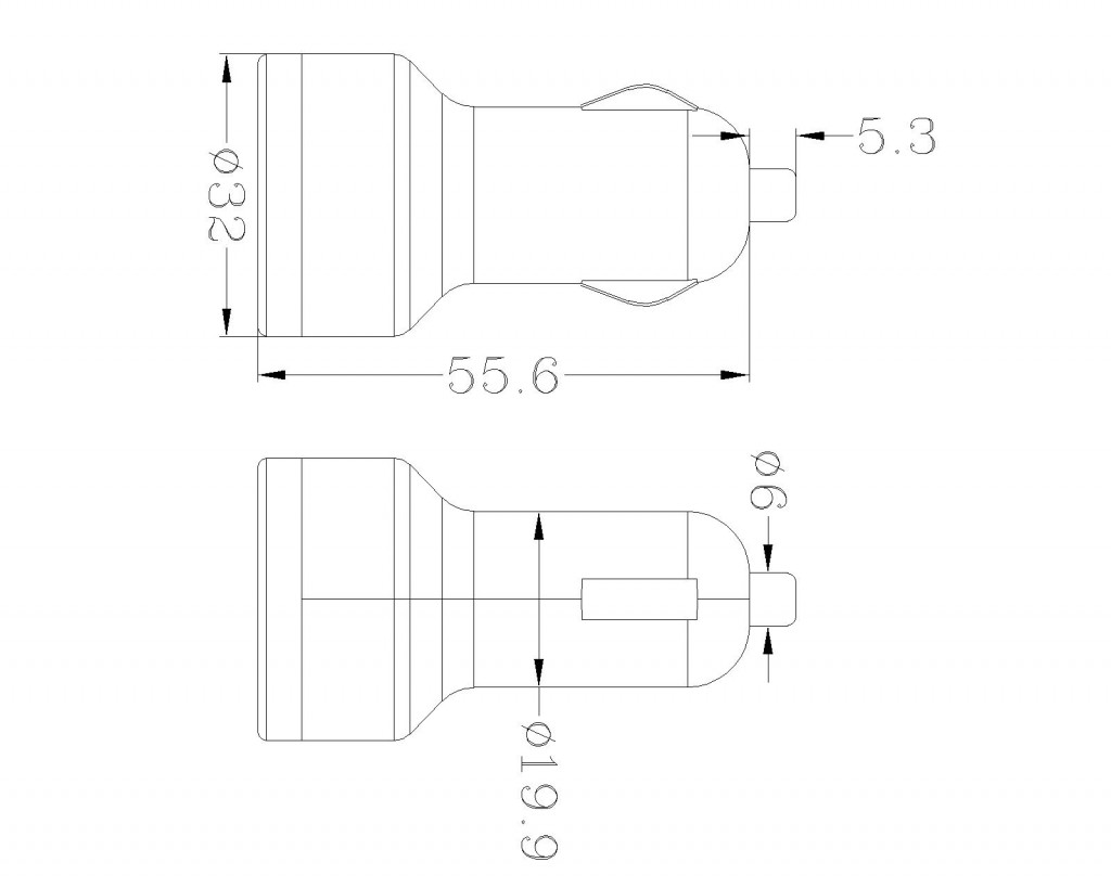 351印章雙USB車充-Model